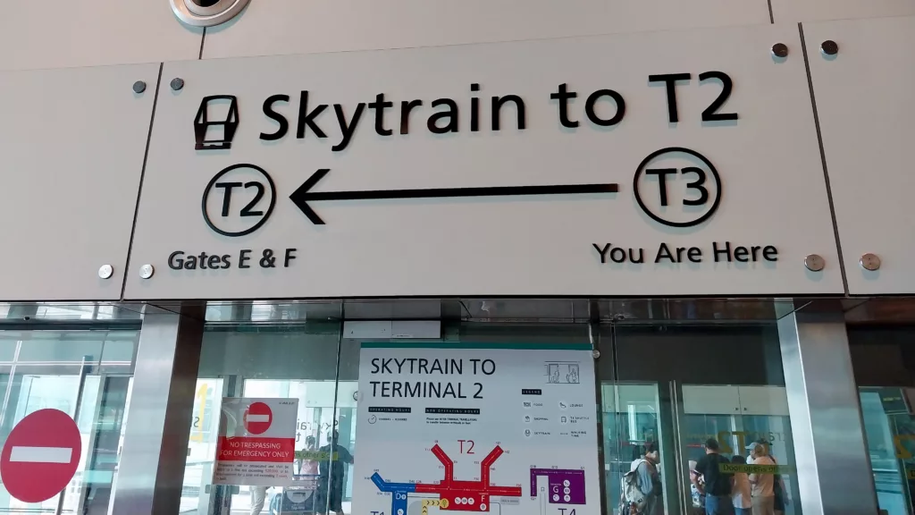 Skytrain in Changi Airport Singapore